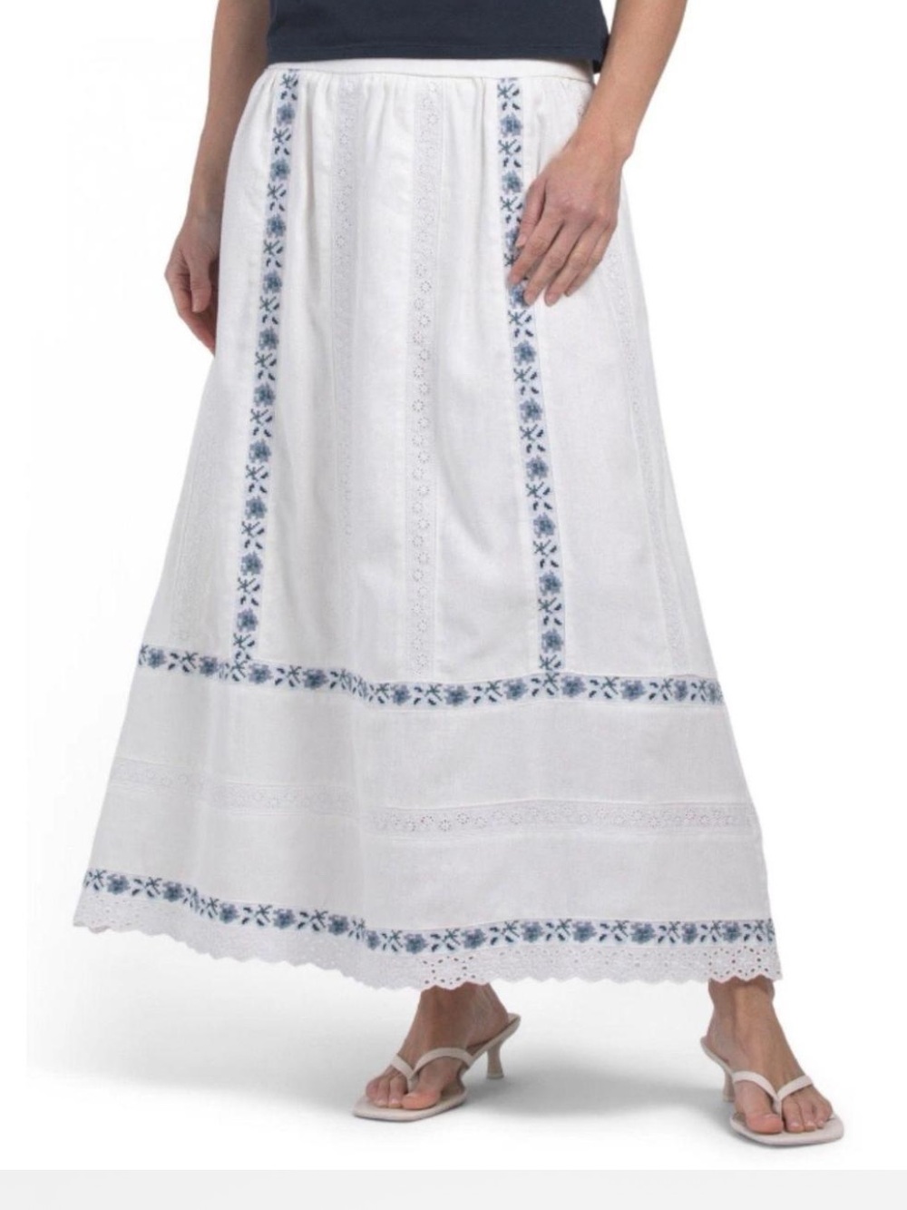 Caroline Constas Linen Maxi Skirt NWOT 1314